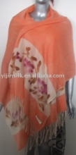 pashmina shawl with hand-painted design