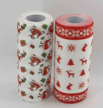 OEM Christma Decoration Printed reusable Kitchen Paper Towel