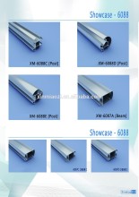 Profiles of alumium showcase and its hardware, Glass showcase for art show