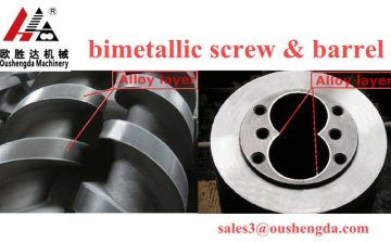 bimetallic alloy special design parallel twin screw and barrel