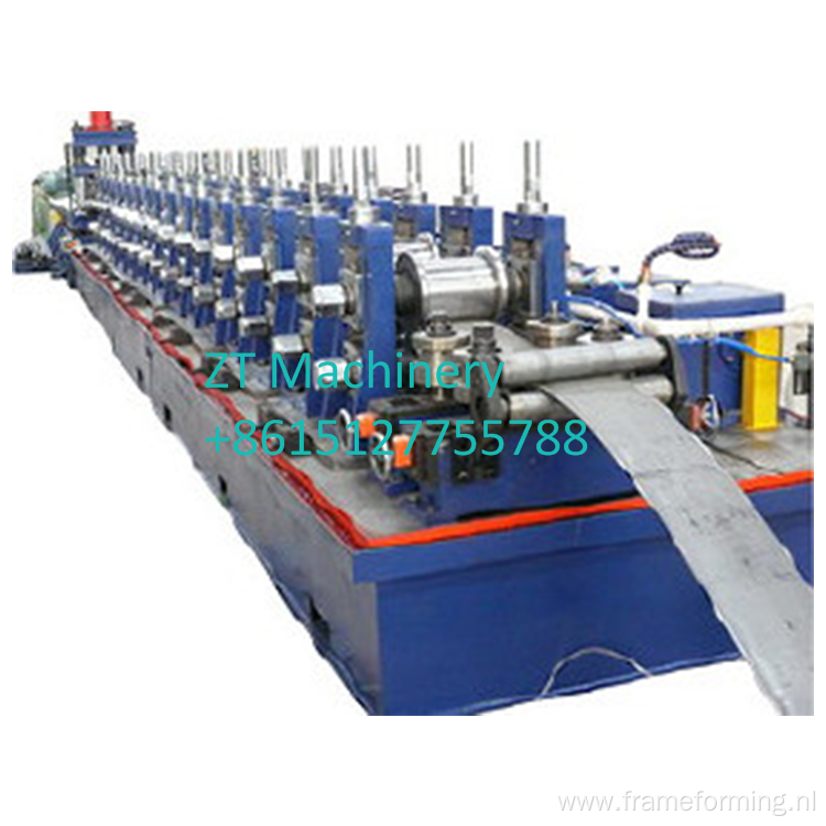 Automatic slotted uni strut channel roll forming machine