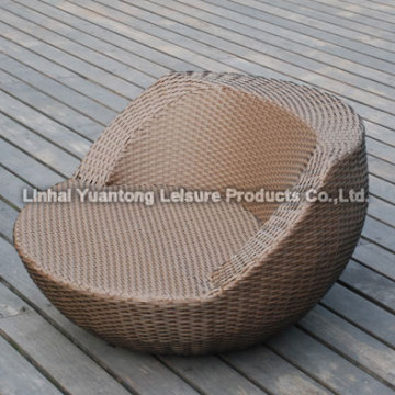 Aluminum Rattan Oval Chair