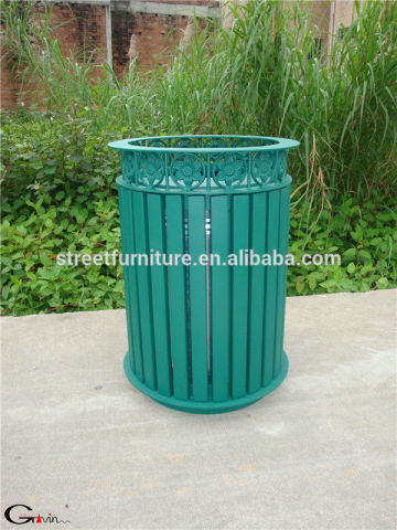 Decorative metal trash bin rubbish bin/litter bin