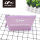 Purple color mesh & canvas cosmetic bag