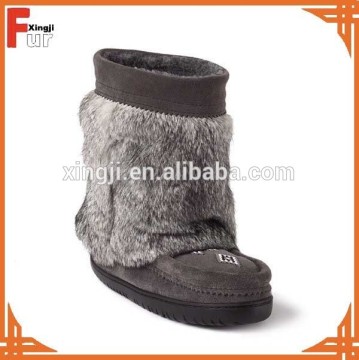 Top quality real rabbit fur boot fur cuff