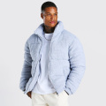 Veste matelassée en sherpa pour hommes de conception simple en gros sur mesure