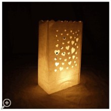 Floating Hearts Paper Luminaries Bag (10 Pack),craft paper bag,decorative paper bags