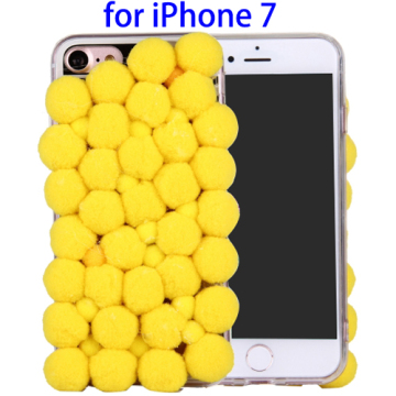3D Furry Balls Pattern TPU Protective Phone Case for iPhone 7 Covers
