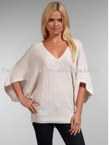 LADIES' CASHMERE V NECK SWEATERS