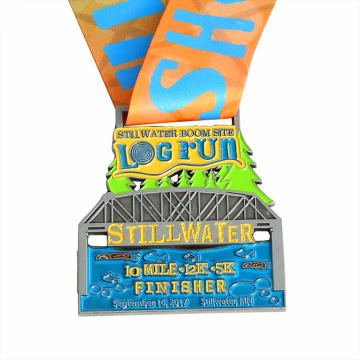 Benutzerdefinierte Emaille Farbschwimmfinisher Medaille