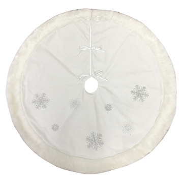 Christmas Snow Tree Skirt Decor Holiday