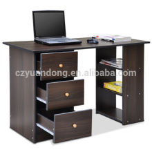 office furniture wood computer writing desk with three drawers