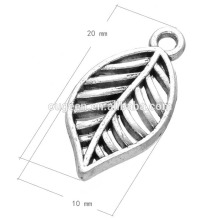 Metal Jewelry accessory antique silver zinc alloy leaf shape pendant