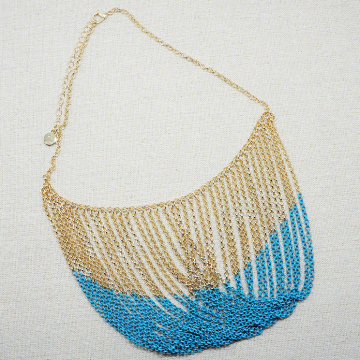 Beaded Necklace, Fashion Jewelry Tassel Glass Seed Beaded Necklace , 2015 Wholesale Necklace Jewelry