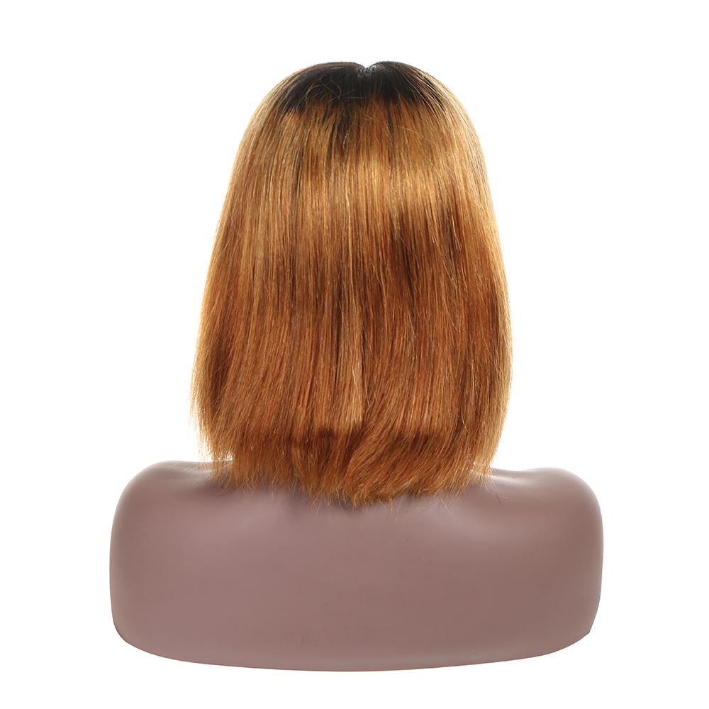 Huashuo Highest Discounts Popular Top Grade Brazilian Ombre 1B/30 Human Hair Short Bob Lace Front Wig For Black Women