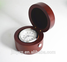 Modern creative decentround wooden table clock for promotion gift