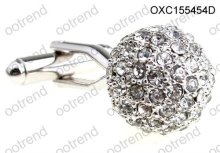 2012 Austrian crystal elements ball cufflinks ,Austrian men accessory