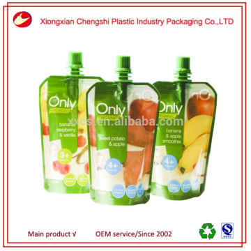 Spout top fruit juice packaging sachet bag