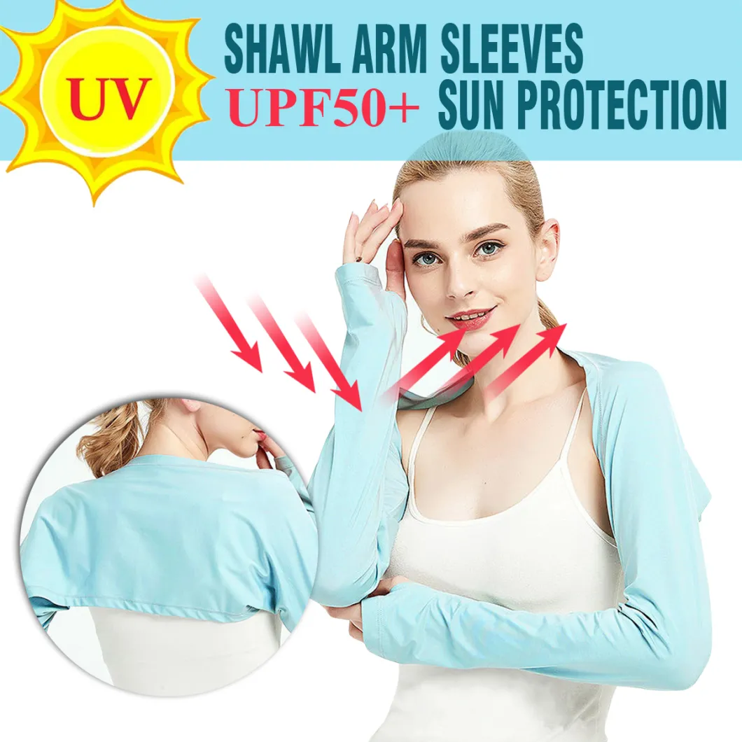 Ladies New Ice Silk Sleeve Anti-UV Siamese Shawl Sleeve