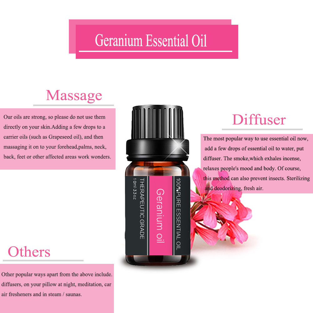 Geranium Natural Essential Oil Perawatan Kulit Pijat Tubuh