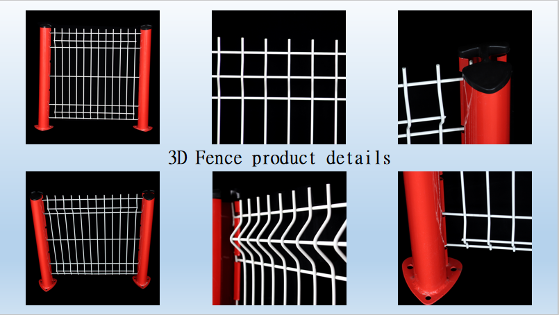 Powder coated hot dipped decorative curved wire mesh fence