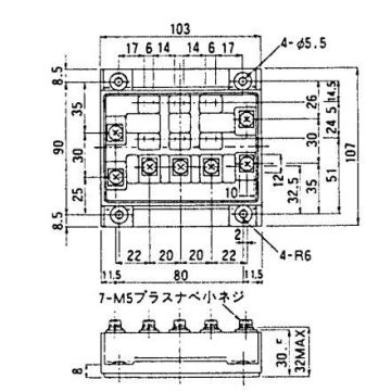 Igbt Power Module 6di100m-050 Power Transistor Module Fujitsu Igbt Power Module