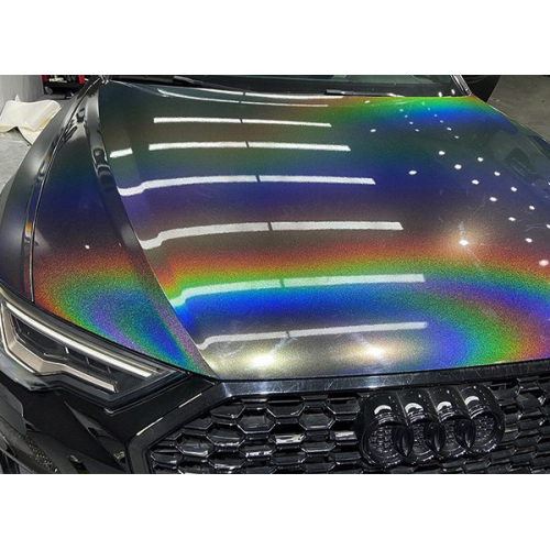 Gloss Rainbow Laser Gray Wrap Vinyl