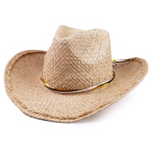 Handmade raffia straw tie dye cowboy hat helmet