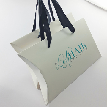 white Fine Gift Pillow Boxes with your logo