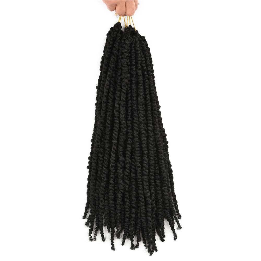 MYZYR Pre-twisted Spring Twist Bomb Passion Twists Short Ombre Crochet Synthetic Braiding Hair Extensions Nu Locs Crochet Hair