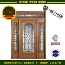 exterior fiberglass wooden door with side lites