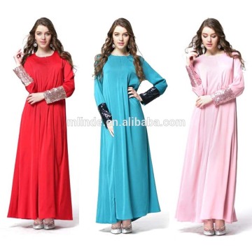 Muslim Wedding Dress Islamic Muslim Kaftan Abaya Hemp Long Tunic Gown Ball Muslim Long Sleeve Maxi Sequin Dress