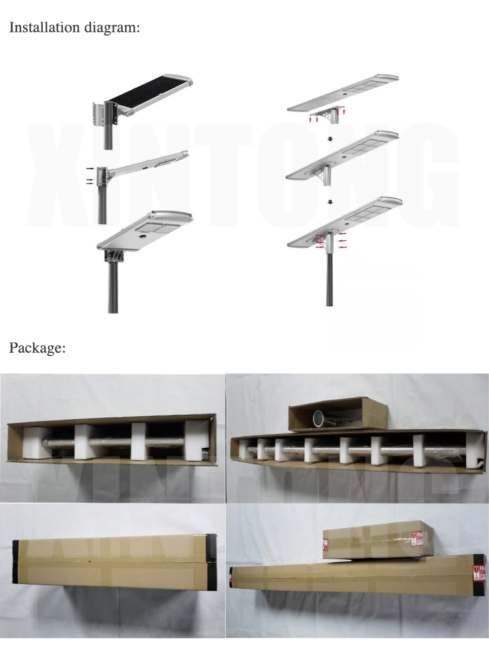 Integrated Outdoor Solar LED Street Light CCT6000-6500K