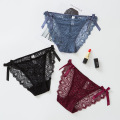 Lace low-waisted cotton panties in large size