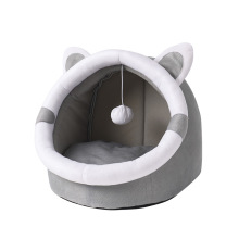 Warm and Cozy Cat Bed for Small Dogs - Washable Pet Basket with Cushion