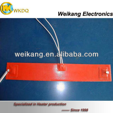 Silicone rubber heater for drum