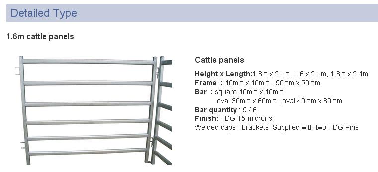 Heavy Duty Galvanized Cattle Yard Horse Fence Panel for Farm Livestock AS