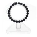 Bracelet Amitié Noir Agate Couronne Pour Hommes Et Femmes De La Mode