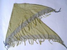 Woven Grid Triangle Scarf