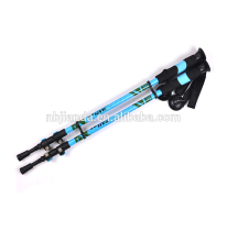 Hot sale travel fund EVA grip adjustable anti shock aluminum mountaineering trekking pole alpenstock walking cane