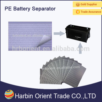 China Automotive battery pe polyethylene separator with fiberglass battery separator