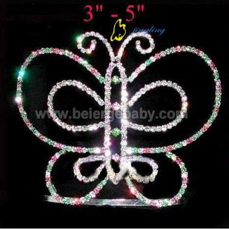 Rhinestone butterfly crown CR-291