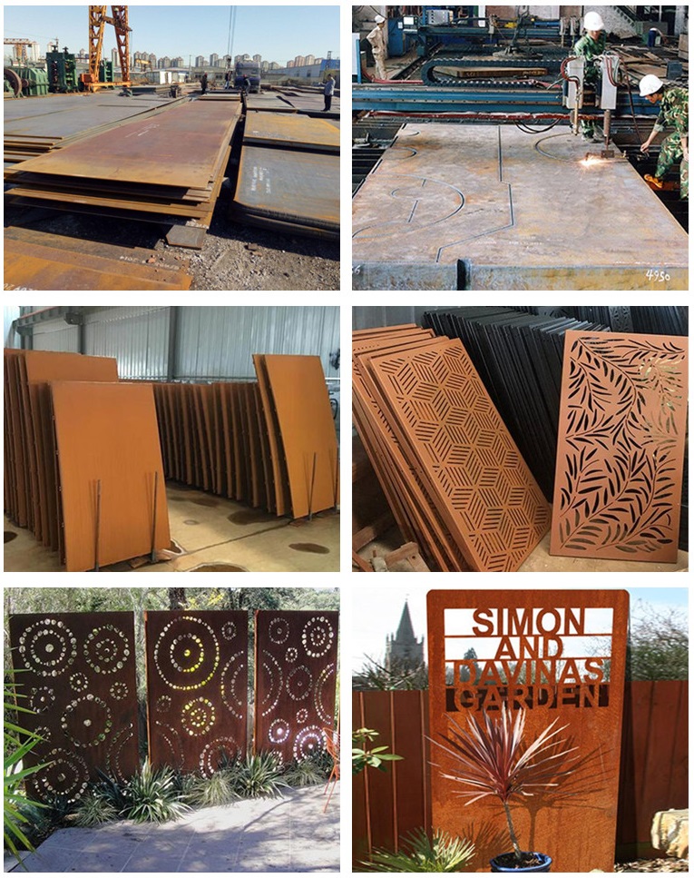 custom design Price per kg  perforated corten steel plate