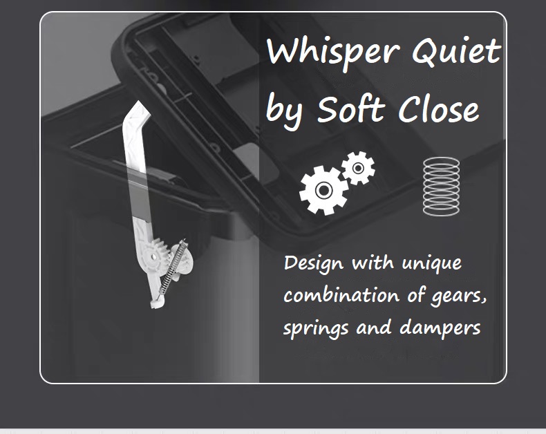 Soft Close and Open Dustbin