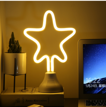 Bluetooth Speaker Neon Light DC Head Charging Wire