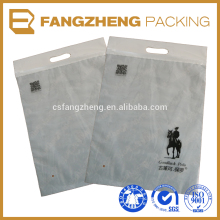 2015 ldpe recycled clear zipper bag/zip bag
