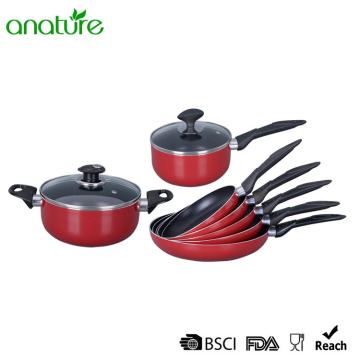 Pressed Non Stick Bakelite Handle Cookware Set