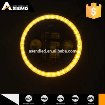 auto halo lighting halo lights led halo rings headlight 5.75inch high/low beam for Harley