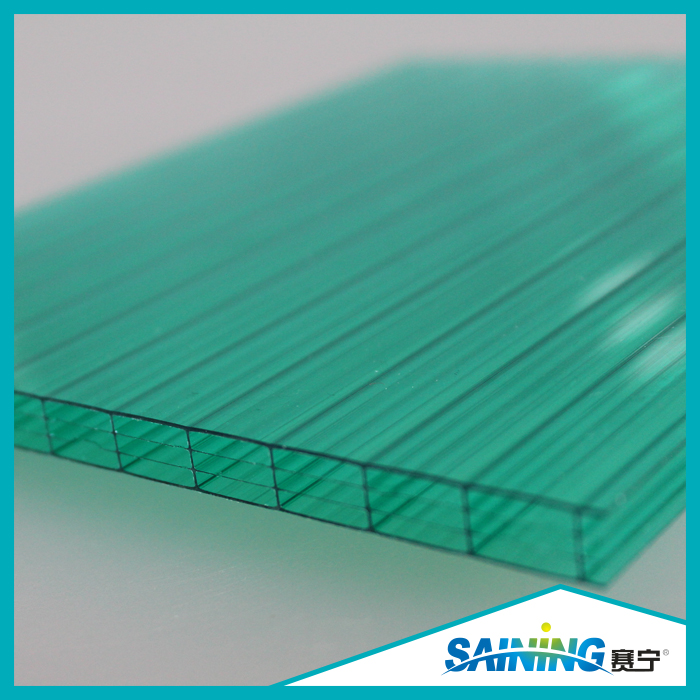 Hot sale UV coat four walls hollow polycarbonate sheet