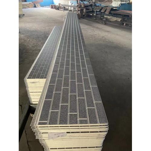 Galvanized embossed Fire proof exterior and interior 16mm insulation metal PU sandwich panel